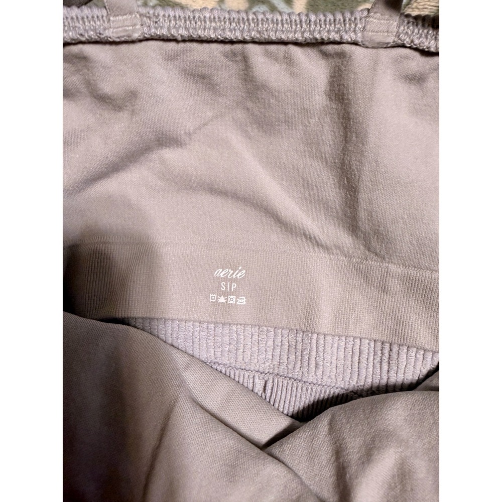 Aerie Ribbed Seamless Crop Top Light Purple Gold Ring Detail Womens Size Small - Picture 2 of 2